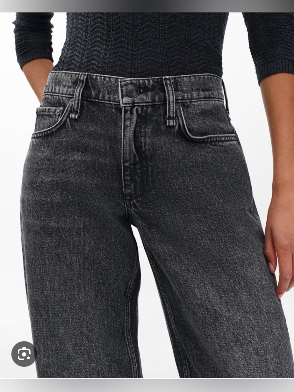 Rag & Bone Saige Relaxed Jeans in Charcoal